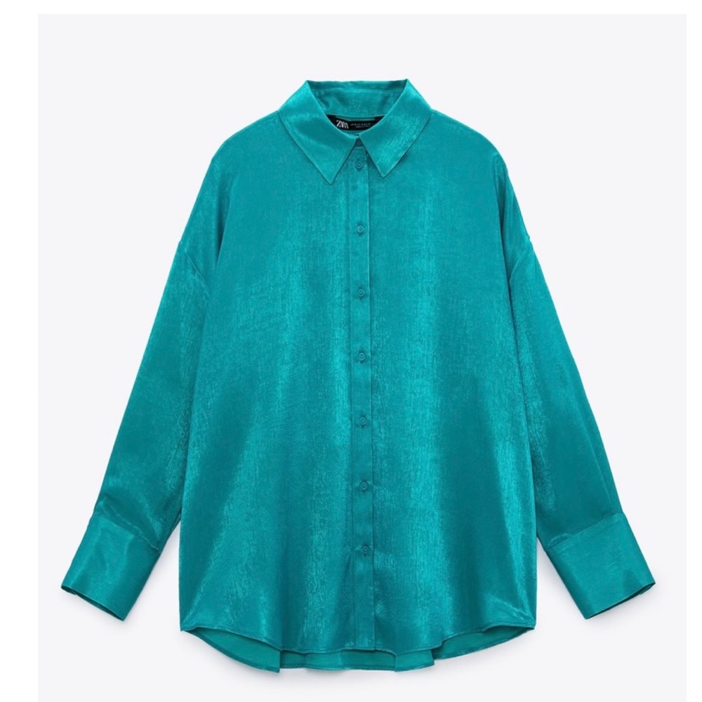 SOLD !! NWT Zara satin shirt